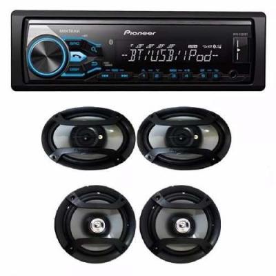Combo Pioneer Estereo Con 4 Parlantes Mxt-x3869 Bluetooth 