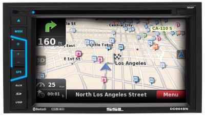Radio SSL Ref: DD864bn Gps, Bluetooth, Usb, Aux, Cd